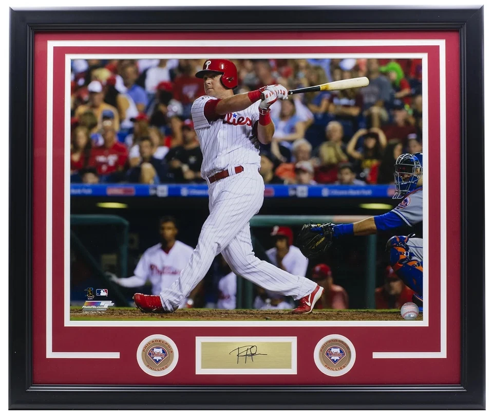 Rhys Hoskins Framed 16x20 Phillies Baseball Photo w/ Laser Engraved Signature - Image 3 of 4