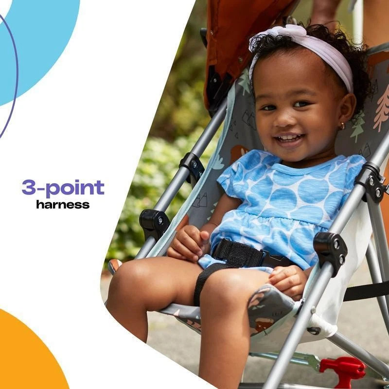 Lightweight Foldable Toddler Umbrella Stroller W/ Canopy & 3-Point Harness New - Image 4 of 4