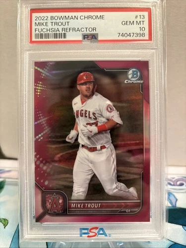 2022 Bowman Chrome Mike Trout Purple Refractor /250 PSA 10 Angels 🔥