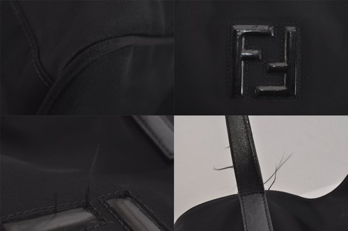 Authentic FENDI Vintage Shoulder Bag Nylon Leather Black 0186N - Picture 7 of 10