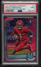 2021 Bowman U Chrome Prospects Pink Refractor Malik Cunningham PSA 9 MINT 0x8l