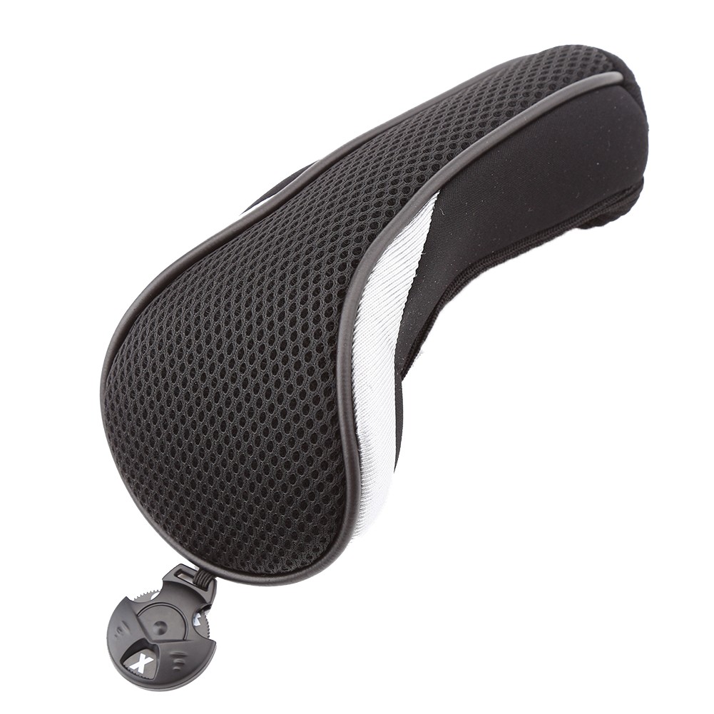 :Mesh Headcover Club Head Covers Hybrid UT Putter Headcovers Black