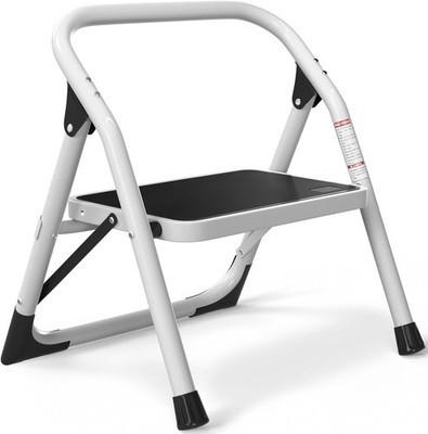 1-Step Ladder Folding Step Stool W/ Anti-Slip Sturdy & Wide Pedal Stepladder