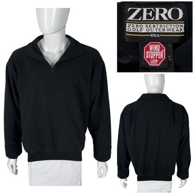 Zero Restriction Windstopper Micro Fleece Jacket Mens Medium Black Pockets Golf