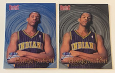 1998-99 Fleer Brilliants Al Harrington RC Base & Blue Parallel - Indiana Pacers