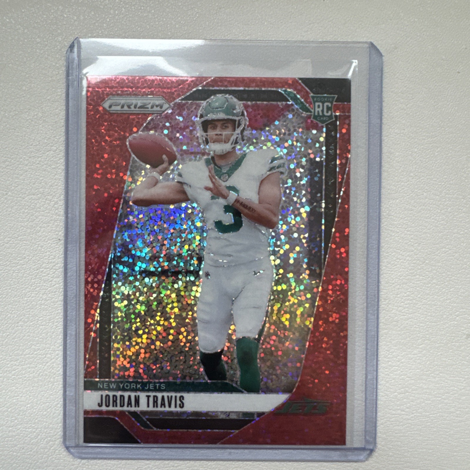 2024 Panini Prizm #359 Jordan Travis Red Sparkle