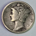 1924-D 10C Mercury Dime- 90% Silver Dime Higher Grade Coin