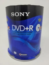 Sony DVD+R Printable Blank Discs 120 Min. 4.7 GB 16x 100-Pack - NEW, Open Box