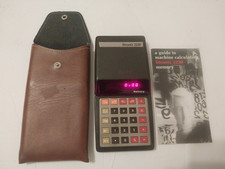Litronix 2230 memory calculator works with case, instructions