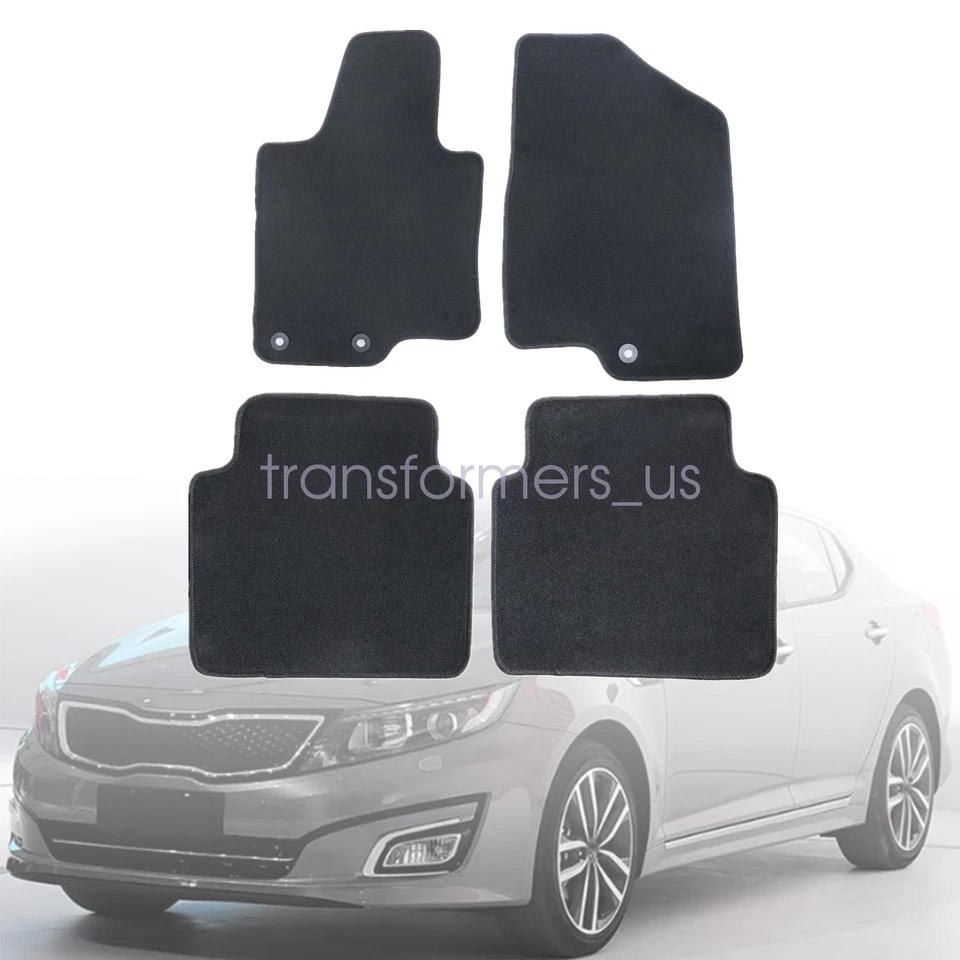 Alfombrillas delanteras y traseras negras para Kia Optima 2011 2012 2013 2014 2015 nuevas Foto 2 de 4