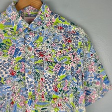 Lilly Pulitzer Southern Tide Mens Medium South Carolina Button Down Linen Shirt
