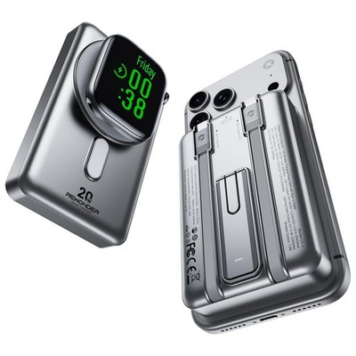 Magnetic Portable Charger, 10000mAh PD 20W Portable Charger Power Bank with B...