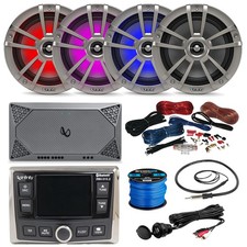 Infinity PRV-315.2 Radio, 4x 6.5" 225W Titanium LED Speaker, Amp  Accessories