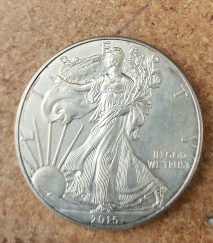 2015 uncirculated silver American eagle tarnished