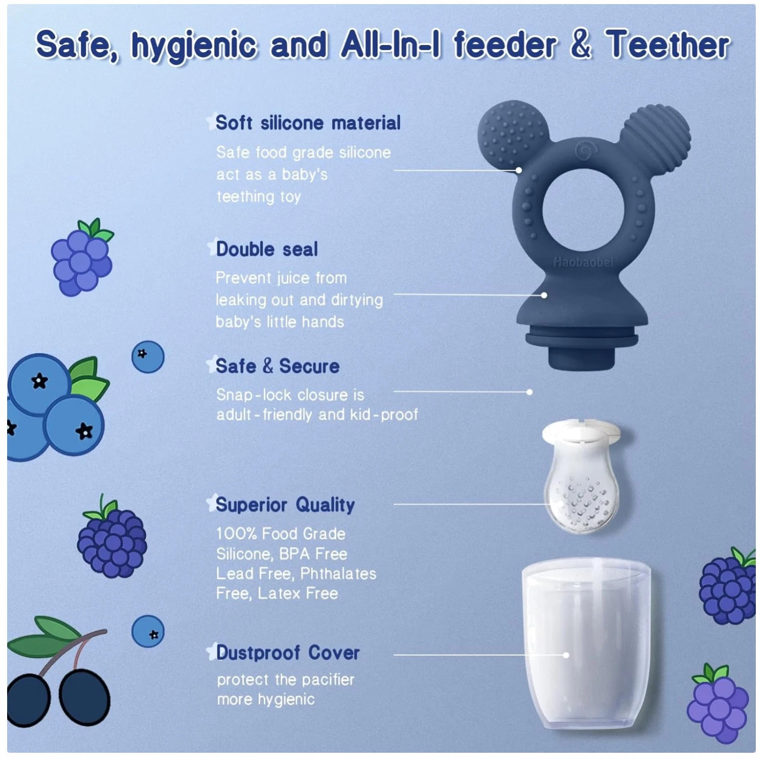 Leakproof Self-Feeder for Baby-Led Weaning