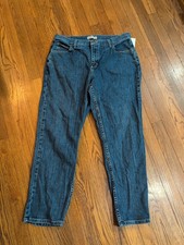 EUC Riders By Lee Relaxed Womens Jeans Mid Rise Straight Leg Stretch 14 PETITE