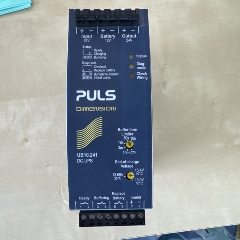 UB10.241 | PULS | DC-UPS Controller, 24VDC, 10A, For 3.9-4 0AH Battery, Used