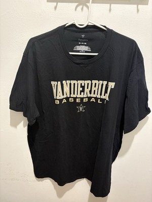 Men s 3XL Black Fanatics Vanderbilt Commodores Baseball Short Sleeve Shirt