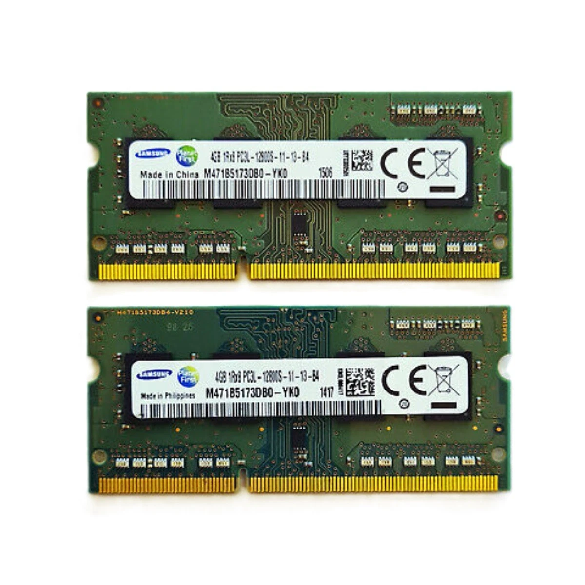 2 Barrettes RAM Samsung DDR3 8 Go (2x4 Go) PC3L-12800S Pour PC Portable