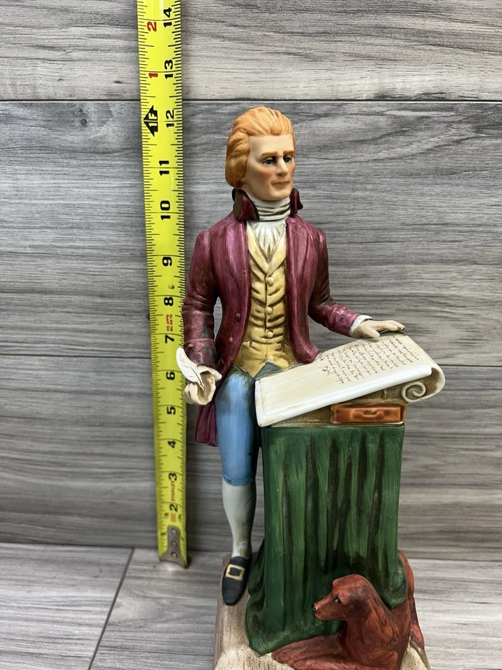 Vintage McCormick Distilling Thomas Jefferson Porcelain Whiskey Bottle Empty - Image 2 of 4