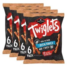 Jacob's Twiglets Snacks Original 6X23g Multipack Oven Baked Not Fried