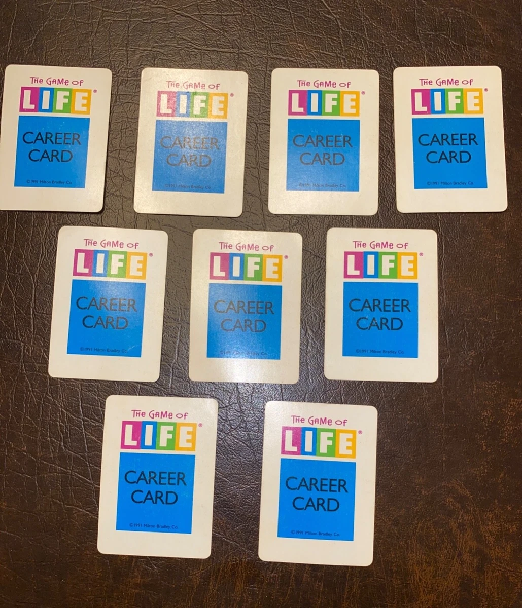 The Game of Life Twists & Turns Replacement Parts 12 Career Cards Double  Sided