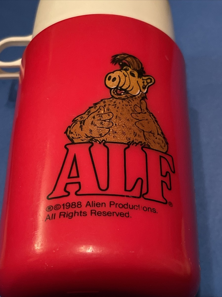 Vintage Alf Thermos Kids Lunchbox Thermos 1988 Preowned Red Cap