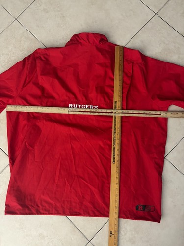 Nike Team Rutgers NCAA Windbreaker 1/2 Zip Jacket Men's 2XL Red 6129 - Picture 7 of 7