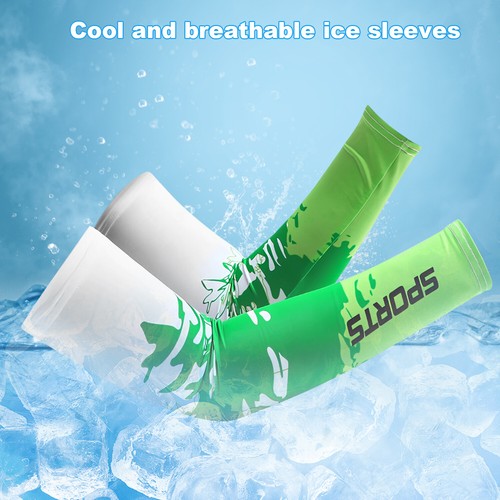 1-5 pares de mangas de brazo de enfriamiento anti-UV protección solar deportes al aire libre unisex adultos - Imagen 4 de 48