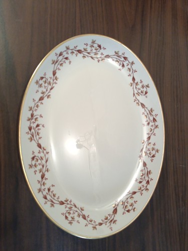 Franziskaner Keramik China Ridgewood Platte, Made In California, Creme