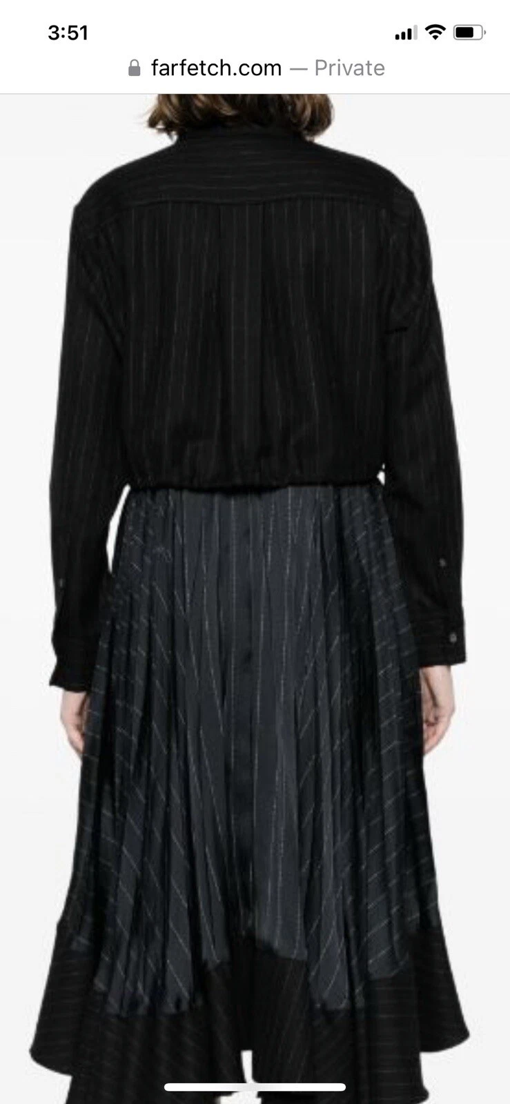 Abito midi gessato a strati Sacai taglia 4 htf