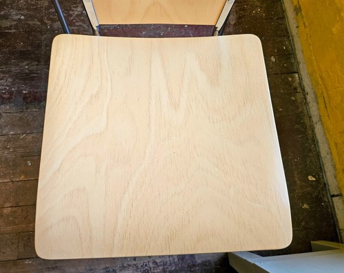 LOT of 8 KUSCH+CO 2000s RETRO LOOK HOT MOULDED PLYWOOD STACKING CHAIRS FREE SHIP - Picture 8 of 21