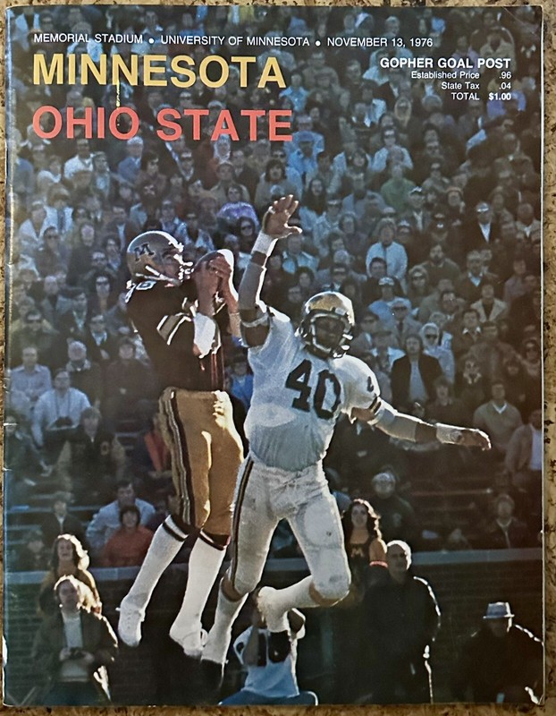 November 13, 1976 Minnesota vs. Ohio State @ Memorial Stadium Gopher Goal Post
