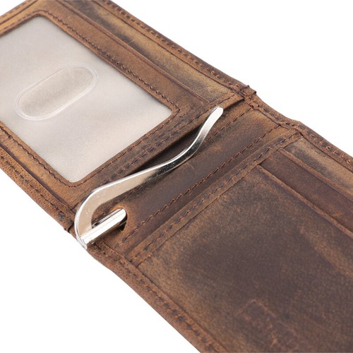 Billetera de Cuero para Hombre Cartera Plegable para Tarjeta ID Para Hombre - Picture 36 of 37