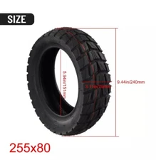 80/65 255x80 Off Road Scooter Tire 10” 10x3x10 THICKENED PNEUMATIC NANROBOT WOLF