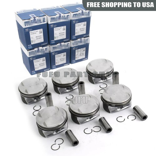 6x Pistons Rings Set MAHLE For Mercedes-Benz C350 W204 E350 W211 S350 3 ...