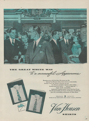 1946 Van Hensen Shirts The Great Write Way To Successful Appearance Vtg Print Ad