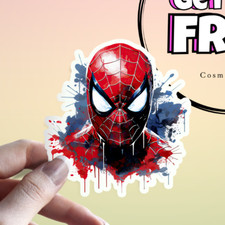 Spider-Man Sticker: Paint Splatter Art Marvel Comic Book Decal, Superhero Vinyl