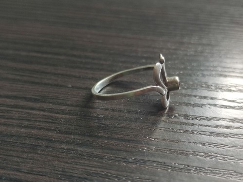 Anello argento 925 misura 8 originale sovietico vintage gioielli URSS Ucraina - Foto 5 di 9