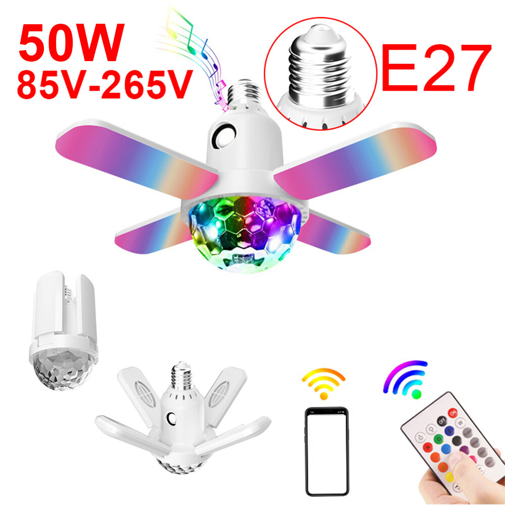 Wireless Bluetooth Smart Bulb Light Speaker LED RGB Music Play Lamp Remote E27-image