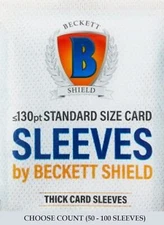 (50-100) Beckett Shield Standard Loose Thick Card Sleeves 130pt FREE SHIPPING