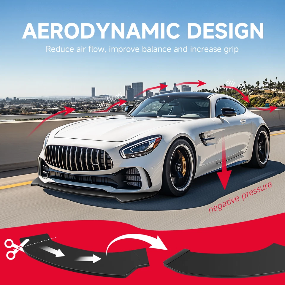 Para Mazda 3 323 Mazda 6 626 preto brilhante para-choque dianteiro spoiler queixo divisor de lábios - Imagem 4 de 4