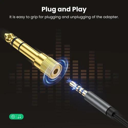 6.5mm 1/4" Male Plug To 3.5mm 1/8 Inch Female Jack Stereo Headphone Adapter - Picture 3 of 13