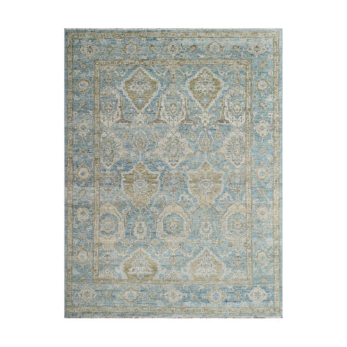 Alfombra de área oriental tradicional LoomBloom Aqua anudada a mano tradicional Oushak de lana multitamaño - Imagen 2 de 60