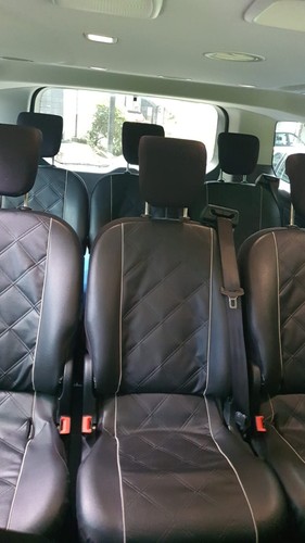 TAILORED SEAT COVERS For FORD TOURNEO CUSTOM 9 SEATS 2019 - 2023 ART. LEATHER - Picture 9 of 9