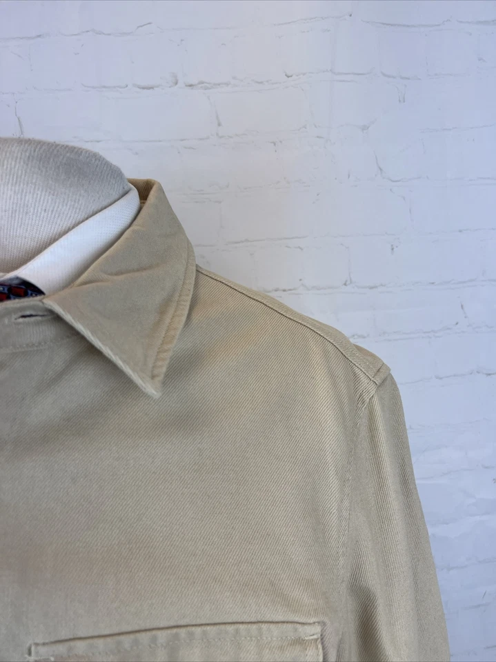 NUEVO CON ETIQUETAS Chaqueta Zara Hombre Beige Algodón Sólido TALLA XL $158 Foto 2 de 4