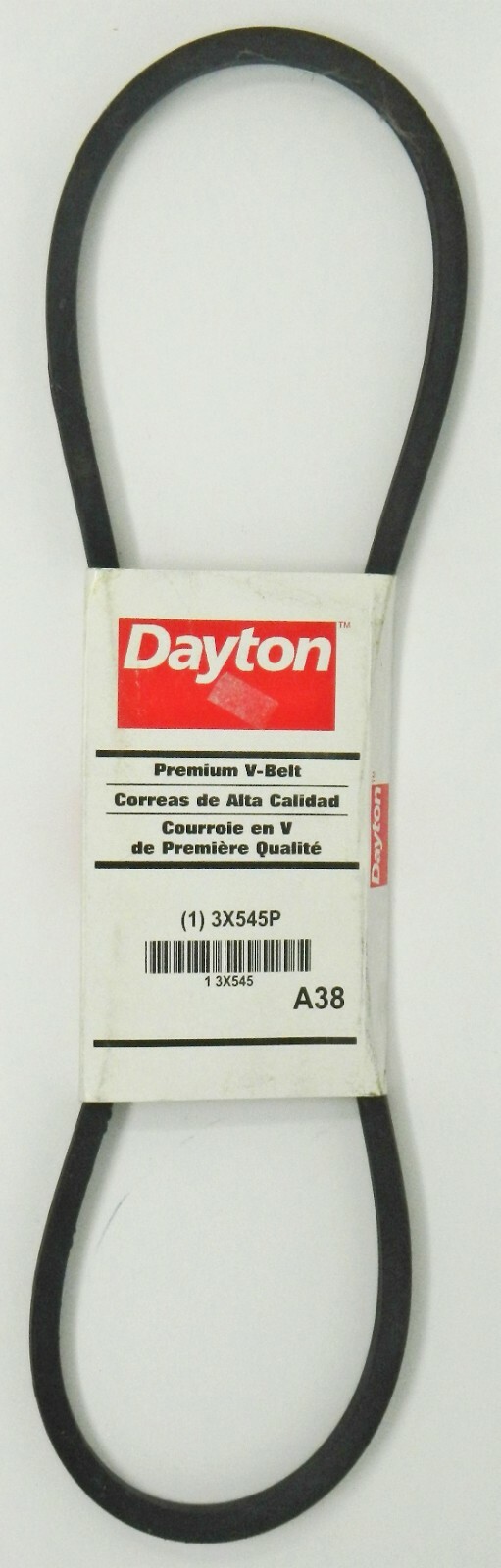 Dayton 3X545P Premium V-Belt A38 Outside Length 40"