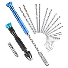 27 x Precision Pin Vise Hobby Mini Micro Hand Twist Drill Bits Rotary Tool Set