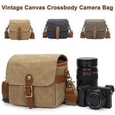 Vintage Canvas SLR Photography Bag DSLR Waterproof Single Shoulder Ca D3P7 PLM