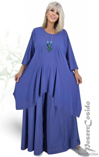 LAGENLOOK Marlene-Hose Hosenrock lavendel lila 44 46 48 50 52 54 56 XL-XXL-XXXL - Bild 4 von 17